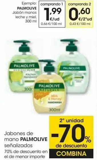 Eroski Palmolive jabón de manos leche y miel oferta