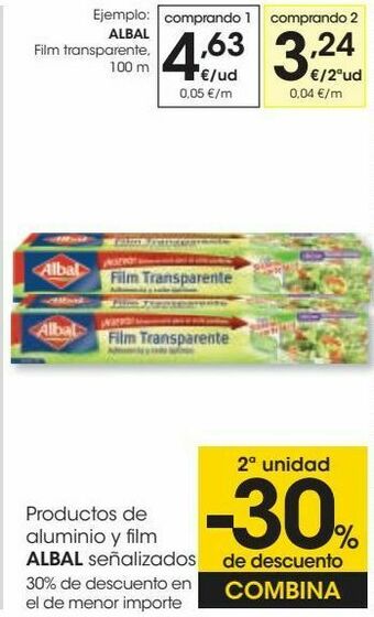 Eroski Albal film transparente oferta