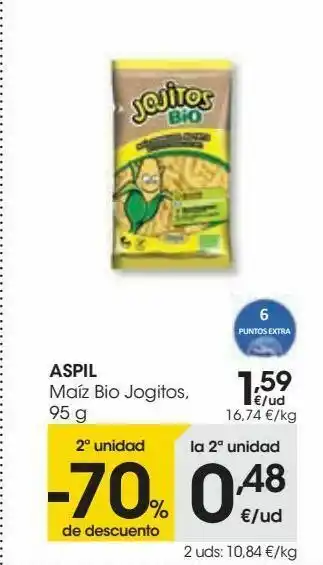 Eroski Aspil maíz bio jogitos oferta