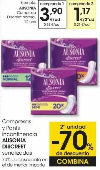Eroski Ausonia compresa discreet normal oferta