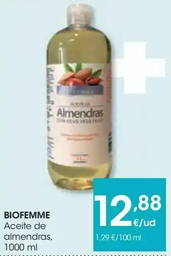 Eroski Biofemme aceite de almendras oferta