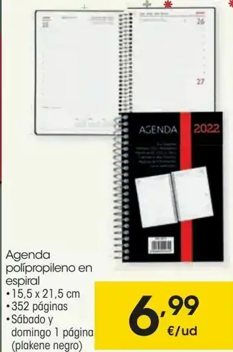 Eroski Agenda polípropileno en espiral oferta