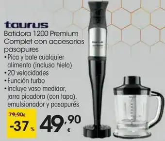 Eroski Tauris batidora 1200 premium complet con accesorios pasapures oferta