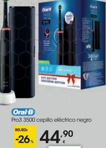 Eroski Oral-b pro3 3500 cepillo eléctrico negro oferta