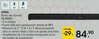 Eroski Aiwa barra de sonido he-888bt oferta