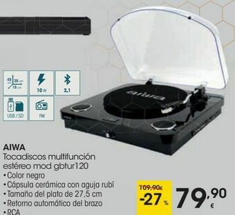 Eroski Aiwa tocadiscos multifunción estéreo mod gbtur 120 oferta