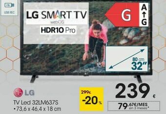 Eroski Lg tv led 32lm637s oferta