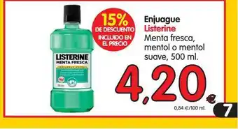 Alimerka Listerine Enjuague Menta fresca 500ml oferta