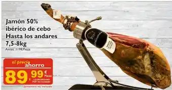 Cash Ecofamilia Jamón 50% ibérico de cebo Hasta los andares oferta