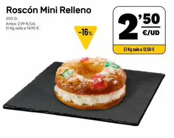 AhorraMas Roscón Mini Relleno 200gr oferta