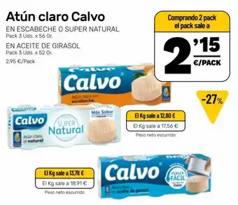 AhorraMas Atún claro Calvo x 56gr oferta