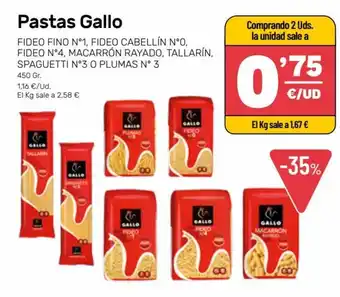 AhorraMas Pastas Gallo 450gr oferta