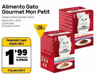 AhorraMas Alimento Gato Gourmet Mon Petit x 50gr oferta