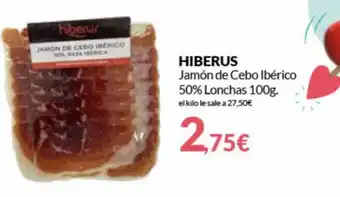 PrimaPrix Hiberus Jamón de Cebo Ibérico 50% Lonchas 100g oferta