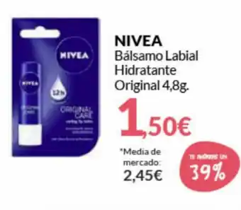 PrimaPrix Nivea Bálsamo Labial Hidratante Original 4,8g oferta
