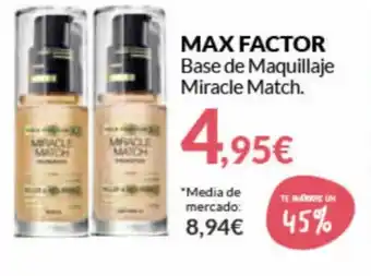 PrimaPrix Max Factor Base de Maquillaje Miracle Match oferta