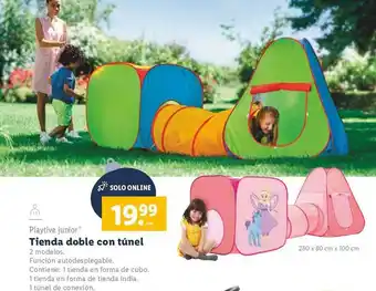 Lidl Playtive Junior Tienda Doble Con Túnel oferta