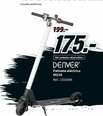 MediaMarkt Denver Patinete Eléctrico 66110 oferta