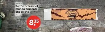 Turrón artesanal blando crujiente chocoalte vicens