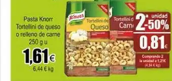 FROIZ 2a Unidad -50% Pasta Knorr Tortellini De Queso O Relleno De Carne 250g oferta