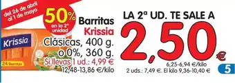 Alimerka Krissia Barritas Clásicas 400g oferta