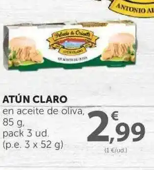 SPAR Atún Claro en aceite de oliva 85g pack 3 ud. oferta