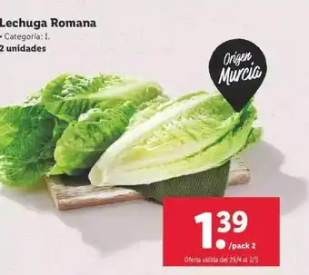 Lidl Lechuga Romana 2 unidades oferta