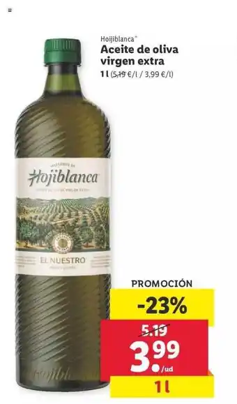 Lidl Hojiblanca Aceite de oliva virgen extra 1L oferta
