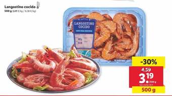 Lidl Langostino cocido 500g oferta