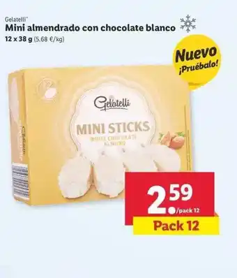 Lidl Gelatelli Mini almendrado con chocolate blanco 12 x 38g oferta