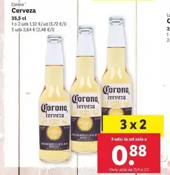 Lidl Corona Cerveza 35,5cl oferta