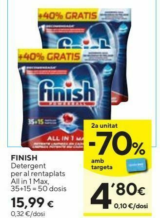 Caprabo Detergente lavavajillas finish oferta