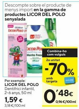 Caprabo Dentífrico licor del polo oferta