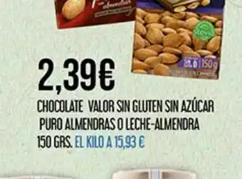 Claudio Chocolate sin gluten sin azúcar valor oferta