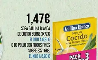 Claudio Sopa gallina blanca oferta
