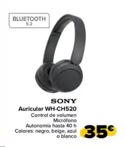 Carrefour SONY Auricular WH-CH520 oferta