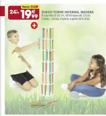 GiFi Juego Torre Infernal Madera oferta