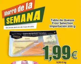 FROIZ Tabla De Quesos Froiz Selection Importación 200g oferta