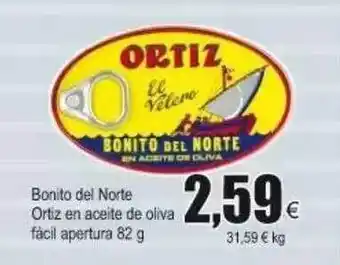 FROIZ Bonito Del Norte Ortiz En Aceite De Oliva Fácil Apertura 82g oferta