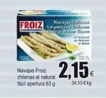 FROIZ Navajas Froiz Chileras Al Natural 63g oferta