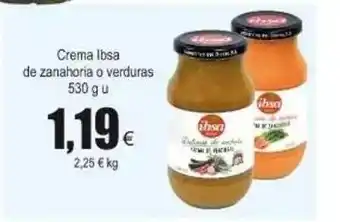 FROIZ Crema Ibsa De Zanahoria O Verduras 530 g u oferta