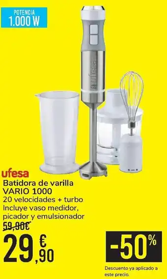 Carrefour Ufesa Batidora de Varilla Vario 1000 oferta