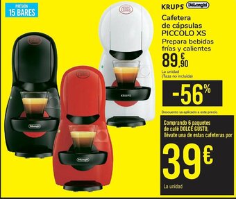 Carrefour Krups Cafetera de Cápsulas Piccolo XS oferta