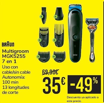 Carrefour Braun Multigroom MGK5255 7 en 1 oferta