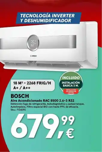 Worten Bosch Aire Acondicionado RAC 8500 2.6-3 R32 oferta