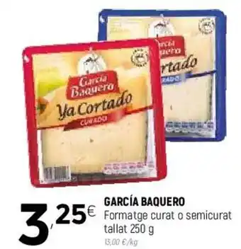 Coviran García Baquero Formatge Curat o Semicurat Tallat 250 g oferta