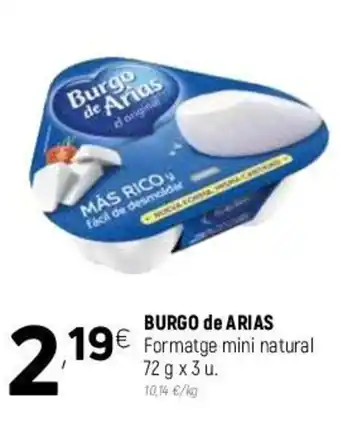 Coviran Burgo de Arias Formatge mini Natural 72 g x 3 u. oferta
