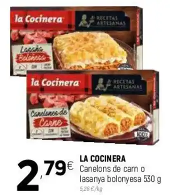 Coviran La Cocinera Canelons de Carn o Lasanya Bolonyesa 530 g oferta