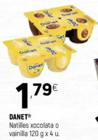 Danet Natilles Xocolata o Vainilla 120 g x 4 u.