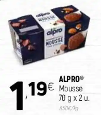Coviran Alpro Mousse 70 g x 2 u. oferta